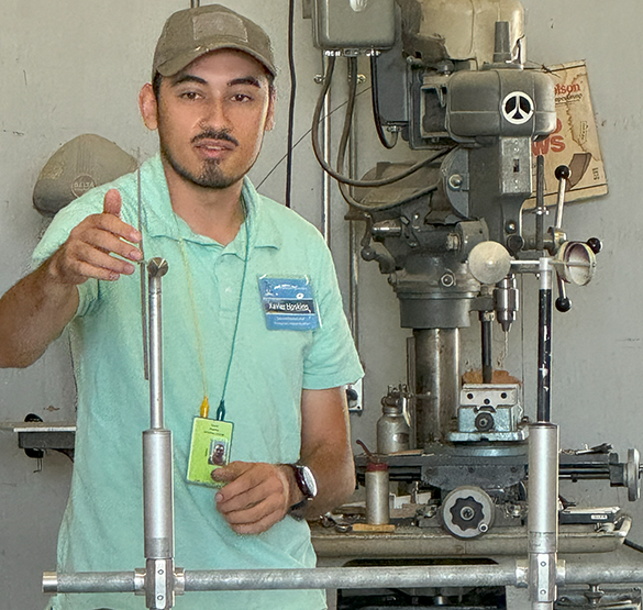 Xavier demonstrates a temperature sensor